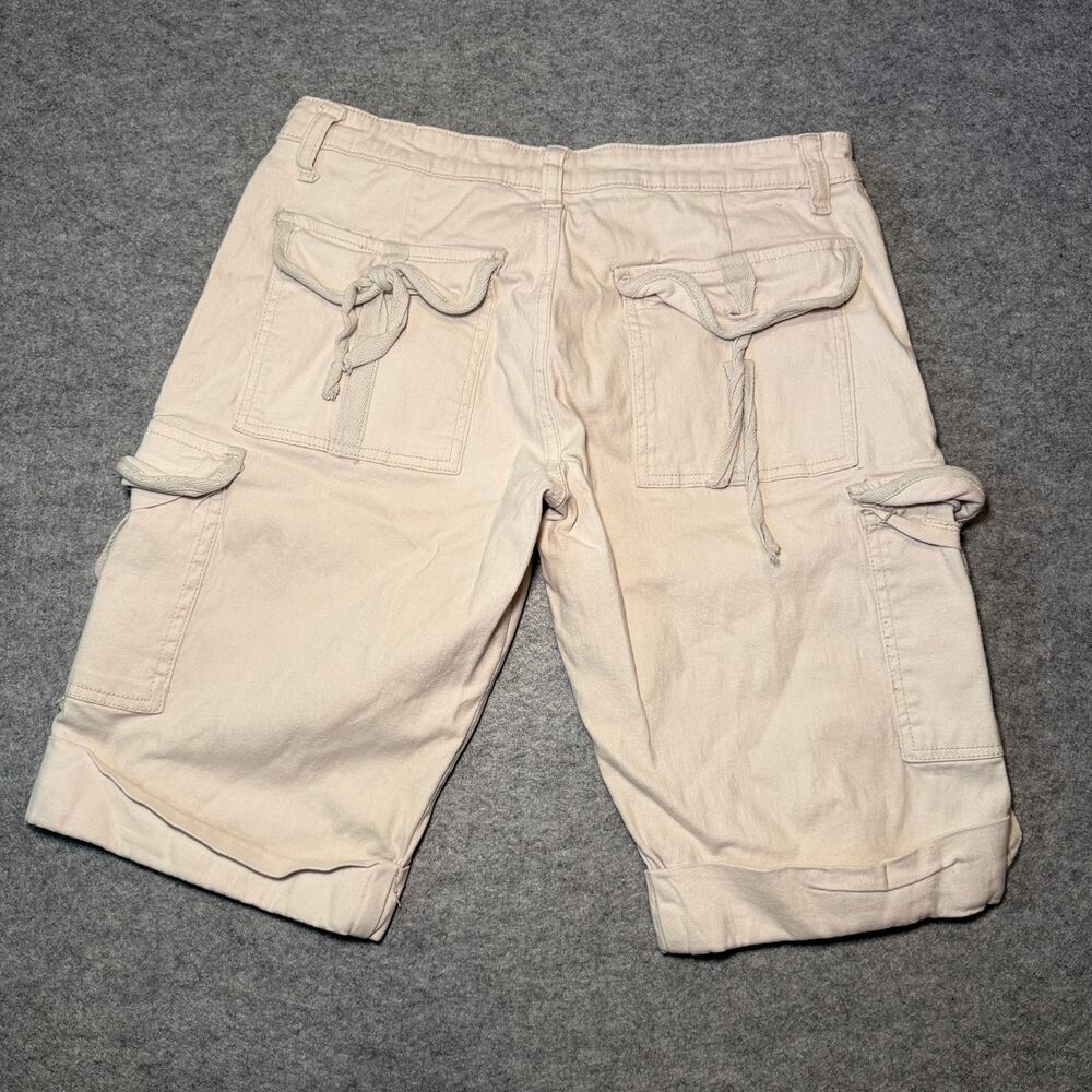 YMI Women's Cargo Short 09 Beige Casual Stretch Cotton Blend - Picture 3 of 8